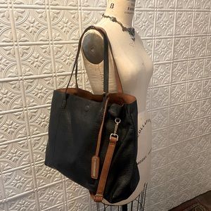 Black/brown medium tote from Street Level brand sold at Nordstrom.